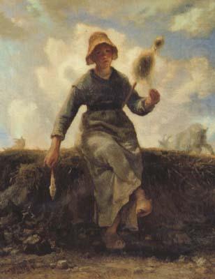 jean-francois millet The Spinner,Goat-Girl from the Auvergne (san20) china oil painting image